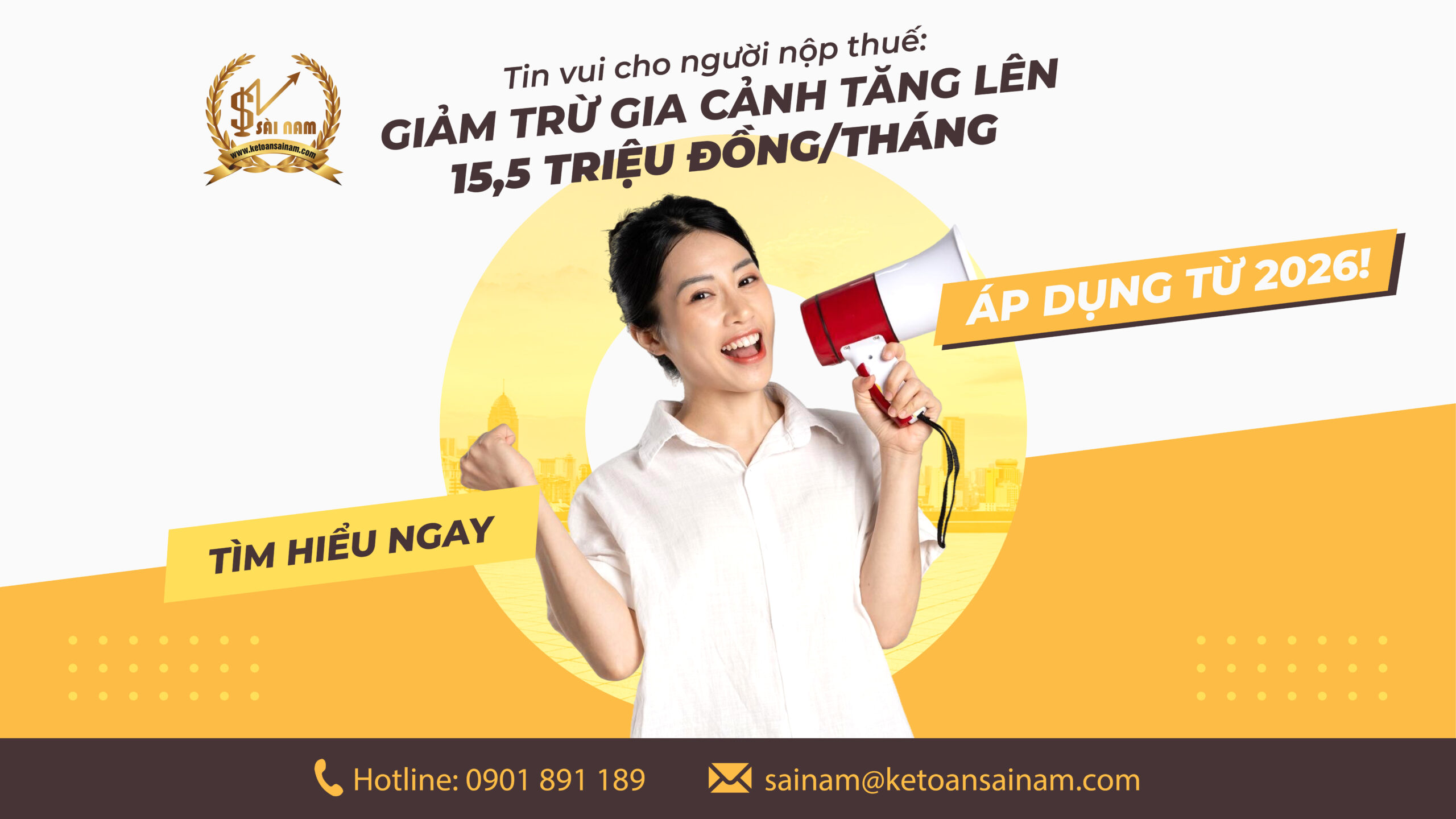TIN VUI CHO NGƯỜI NỘP THUẾ – MỨC GIẢM TRỪ GIA CẢNH CHÍNH THỨC TĂNG LÊN 15,5 TRIỆU ĐỒNG